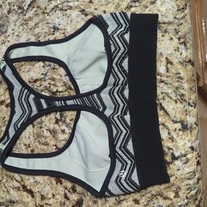 Lululemon sports bra size 6 mint, green and black.